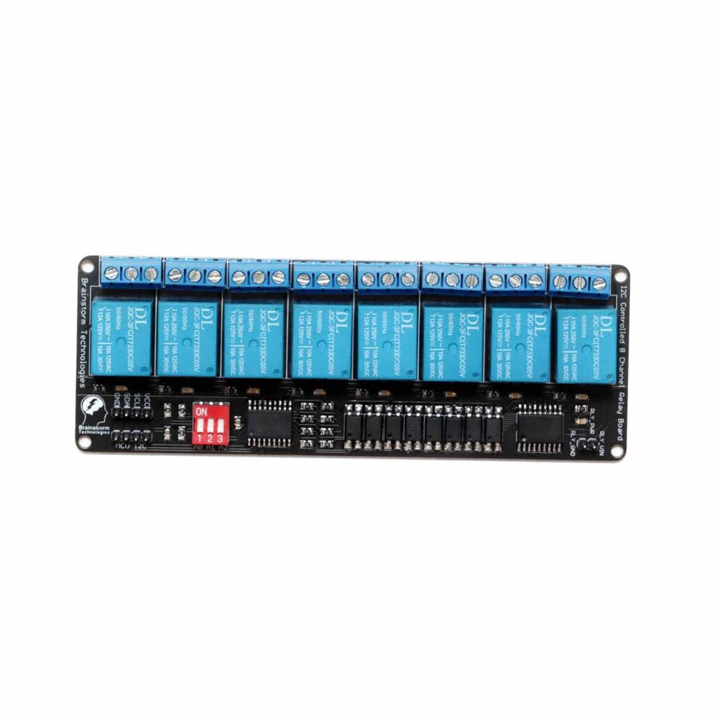 I2C Relay Board, 8-Channel, SPDT - brainstormtech.in